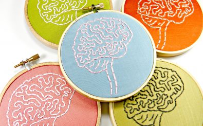 Brain Anatomy Hoop Art. Hand Embroidered Wall Decor