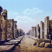 Straße in Pompeji um 1900. Foto: Library of Congress / Wikimedia (CC0 - Gemeinfrei)