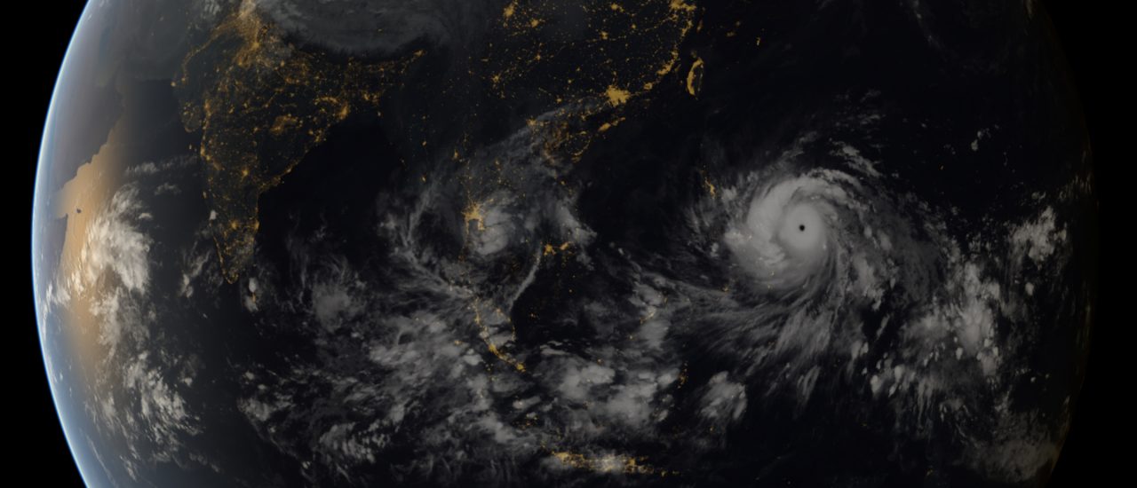 Das Klima der Erde ist ständig im Wandel – und seit knapp 150 Jahren ist der Mensch zu einem, wenn nicht dem Klimafaktor geworden. Mit Hilfe von Klimamodellen können wir das Klima prognostizieren. Foto: Typhoon Haiyan / credit: Foto: CC BY 2.0 | NASA Goddard Space Flight Center | flickr.com
