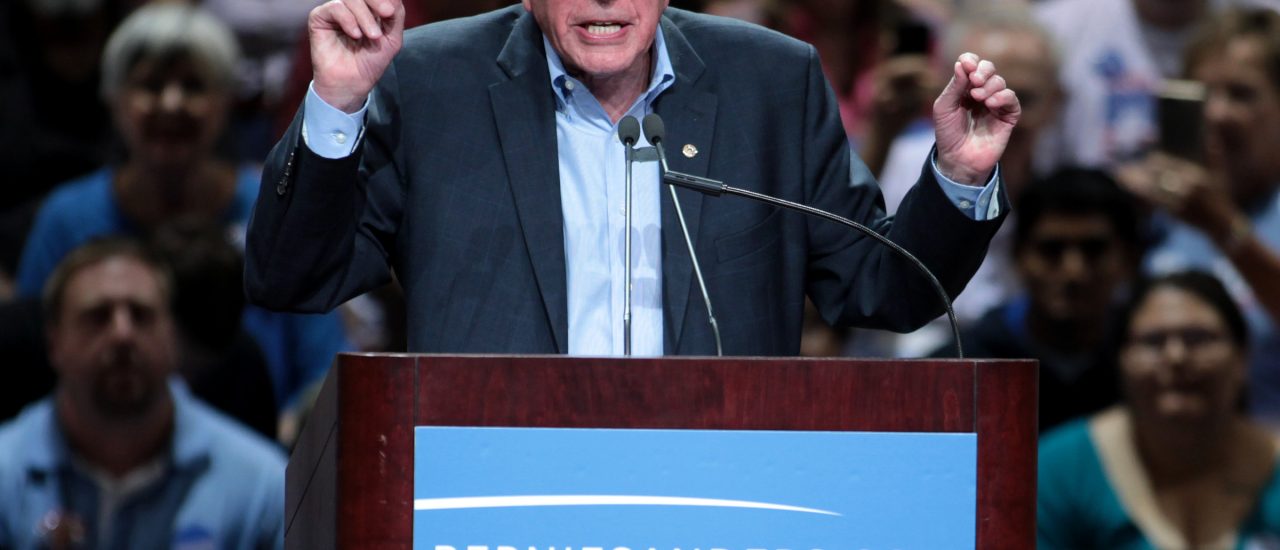 Bernie Sanders bekommt bei seinen Wahlkampfveranstaltungen musikalische Unterstüzung. Foto: Gadge Skidmore