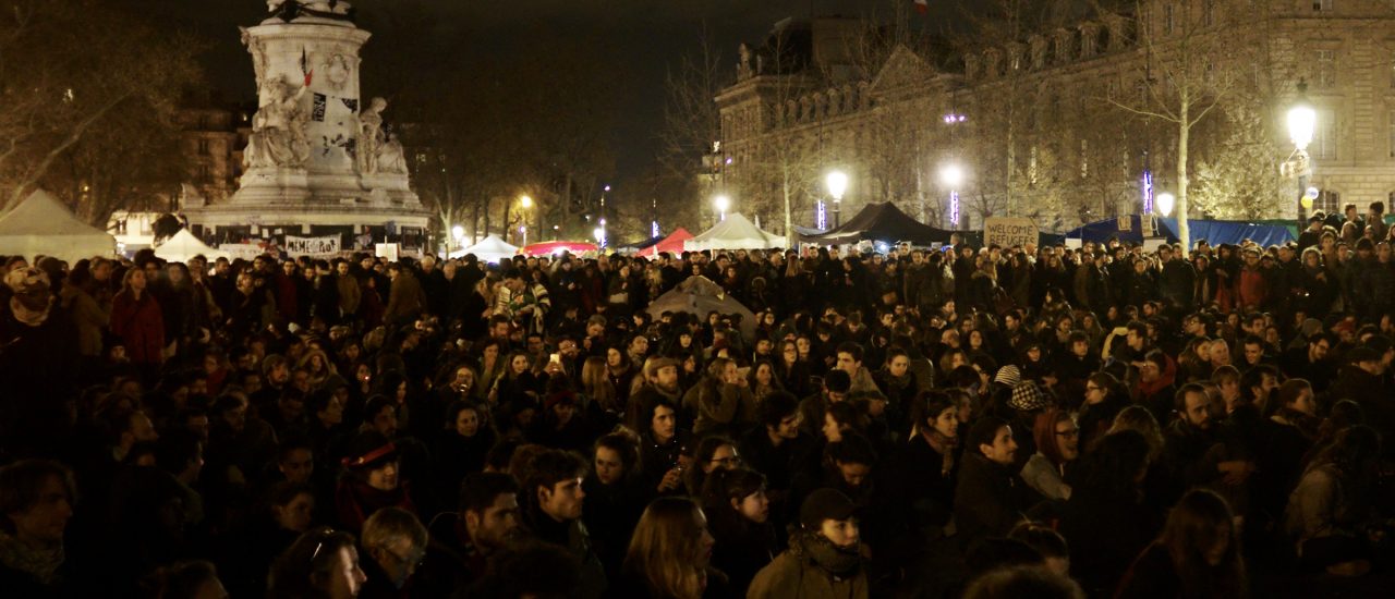 Nuit Debout auf dem Place de la République. Seit dem 31. März heißt es Nacht für Nacht: So nicht! Foto: CC0 1.0 | Nicolas Vigier / flickr.com.