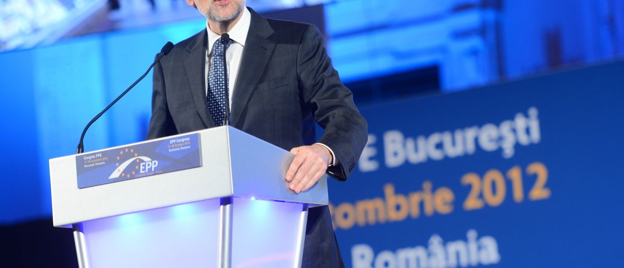 Der konservative Mariano Rajoy ist noch der Ministerpräsident von Spanien. Doch die Sozialisten fordern seinen Rücktritt. Foto: Mariano Rajoy | CC BY 2.0 | European People’s Party | flickr.com
