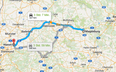 Von Madgeburg nach Hamm – mit Hilfe einer Mitfahrzentrale kein Problem.