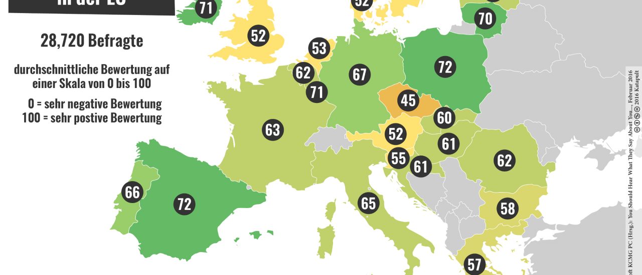 Brexit schön und gut – aber wie ist die Stimmung in den anderen EU-Mitgliedsstaaten? Karte: Katapult Magazin
