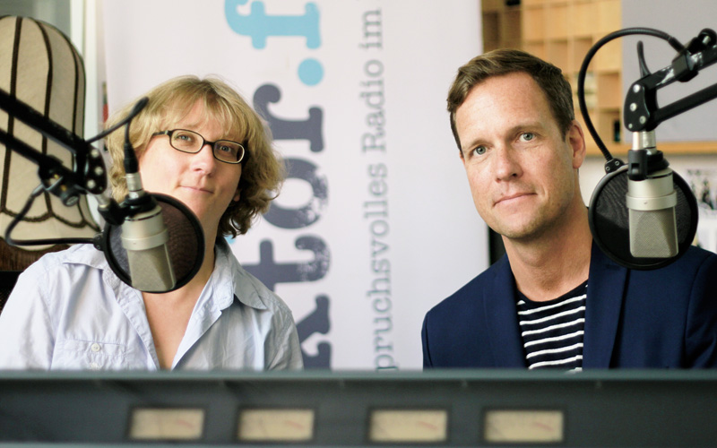 Hendrike Bake und Felix Bruder - das Team von der AG-Kino.