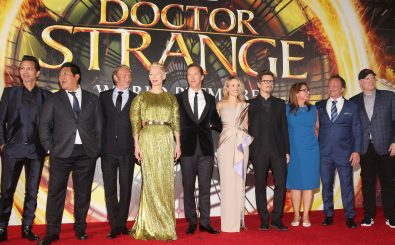 Die Besetzung von „Doctor Strange“ bei der Weltpremiere. Foto: | Jesse Grant / AFP