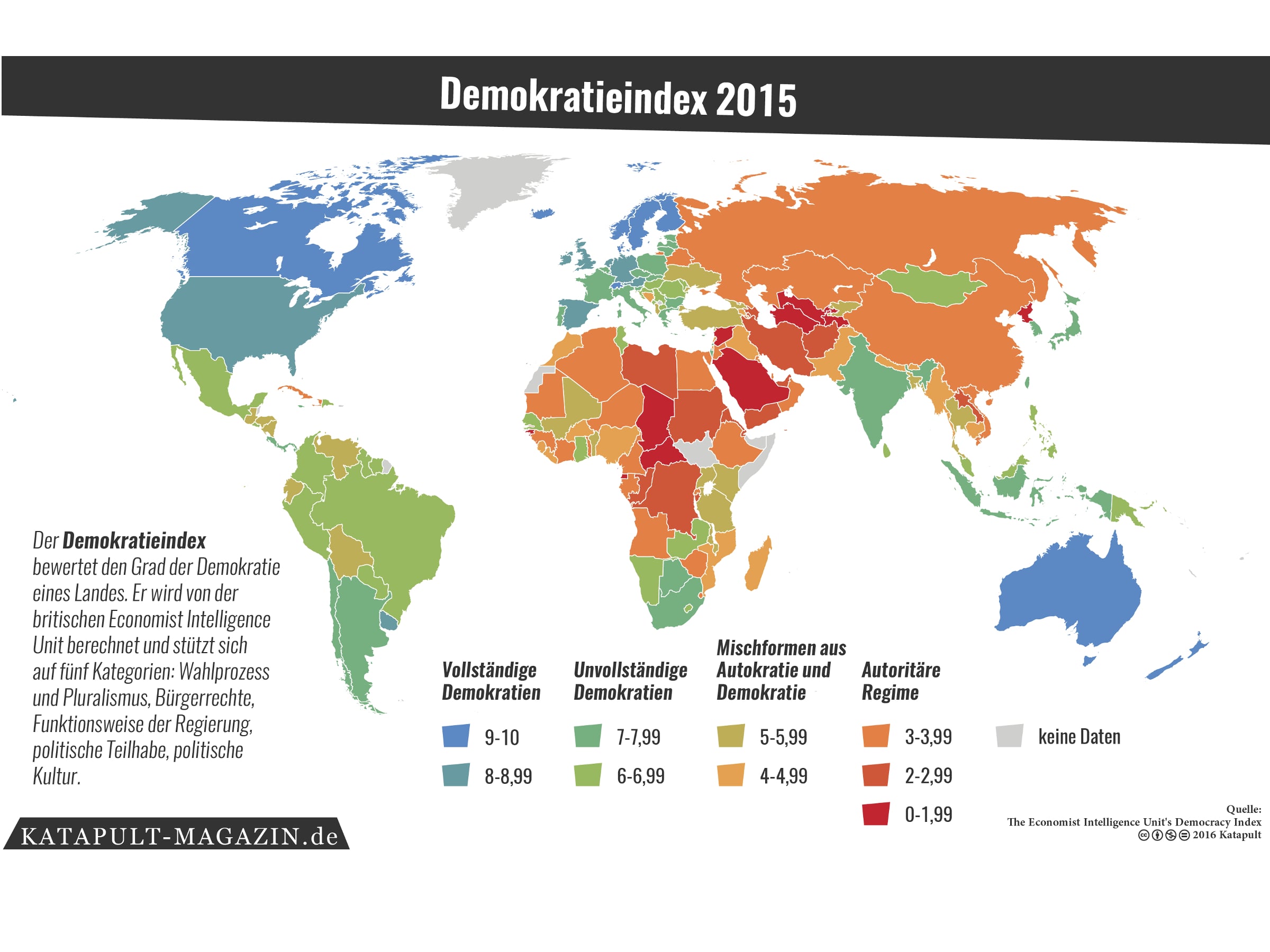 Karte der Woche | Die USA und der Demokratie-Index – Demokratie ohne Karte der Woche | Die USA und der Demokratie-Index – Demokratie ohne