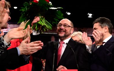 Martin Schulz hat auf dem SPD-Parteitag 100 Prozent der Stimmen erhalten. Foto: Tobias Schwarz | AFP