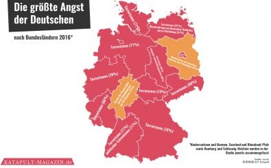 Die größten Ängste der Deutschen. Katapult | Karte: Katapult Magazin