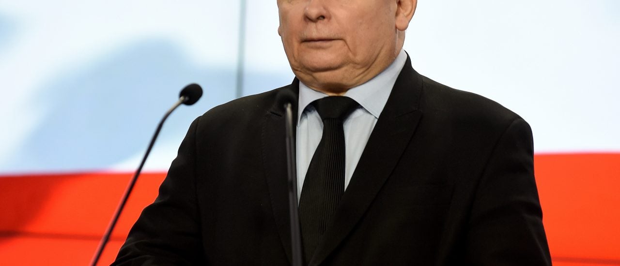 Jarosław Kaczyński ist der Vorsitzender der nationalkonservativen Regierungspartei PiS („Recht und Gerechtigkeit“). Foto: Janek Skarzynski | AFP