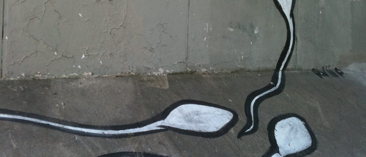 Bild: Sperm Graffiti | Spermien Graffity Grace Hebert/ Flickr | CC BY 2.0