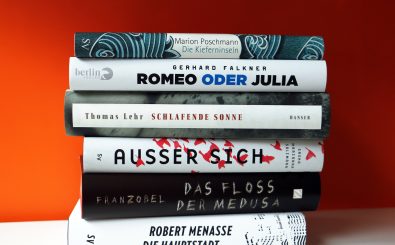 Das ist die Shortlist: Die sechs Anwärter auf den Deutschen Buchpreis 2017. Foto: Pressefoto | Petra Gass / Börsenverein