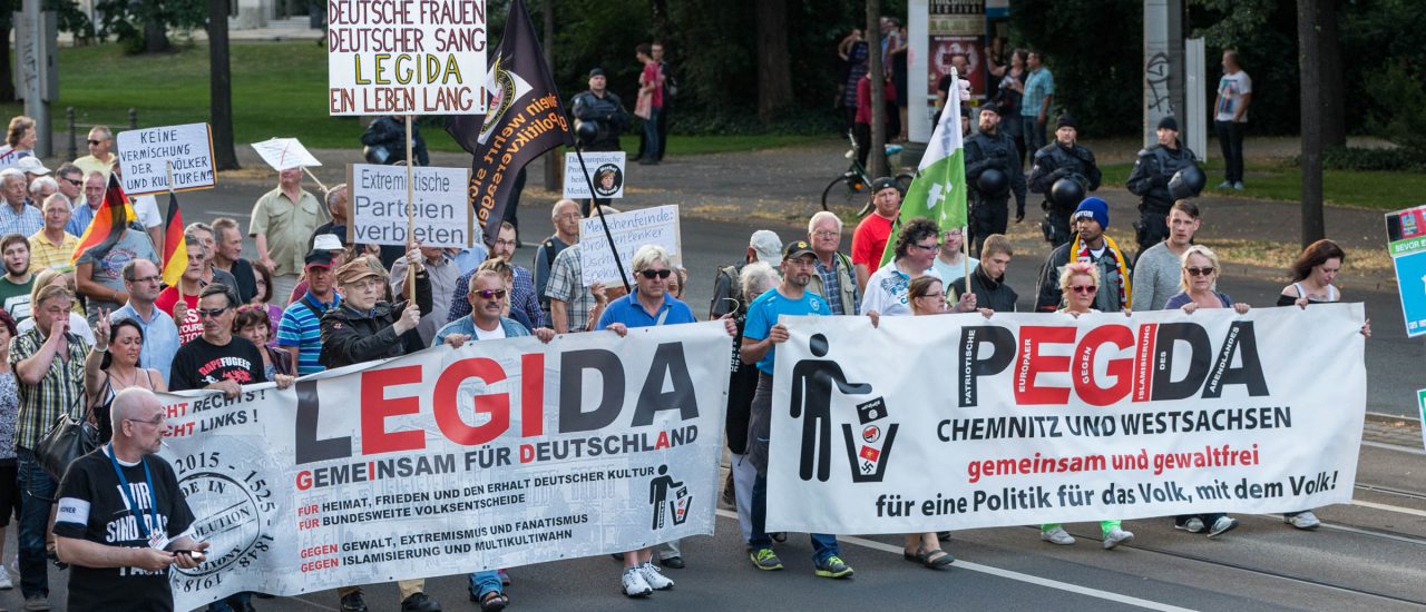 Neue Rechte: Pegida und seine Ableger haben die rechte Szene in Deutschland grundlegend verändert. Foto: LEGIDA – 04.07.2016 | CC BY 2.0 | De Havilland / flickr.com