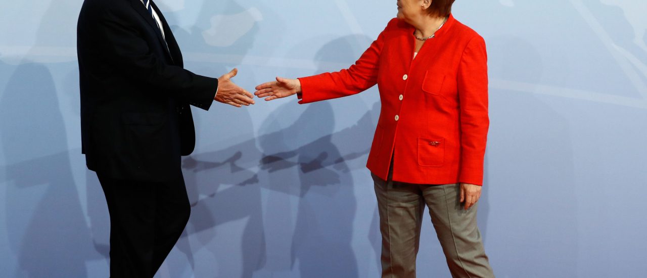 Beim G20 Gipfel in Hamburg  sind Trump und Merkel zum zweiten Mal aufeinander getroffen. Foto: Odd Andersen | AFP