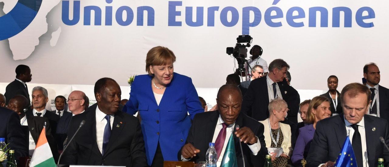 Vertreter der EU und AU beim Gipfeltreffen. Foto: AFP | Issouf Sanogo
