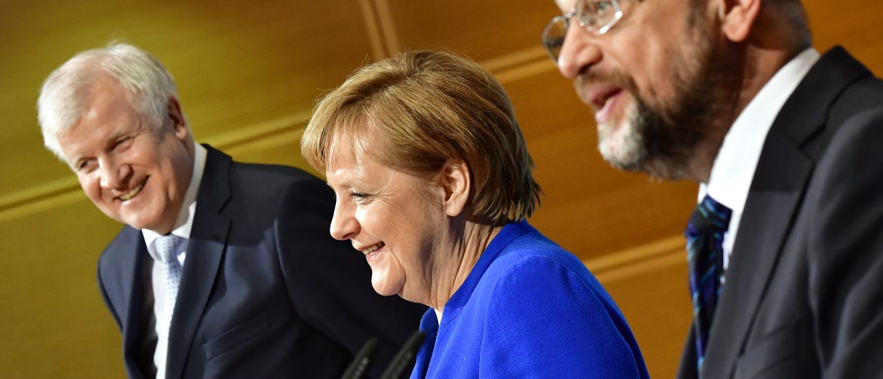 Die Sondierungsgespräche zwischen CSU, CDU und SPD sind beendet. Foto:  Tobias Schwarz / AFP