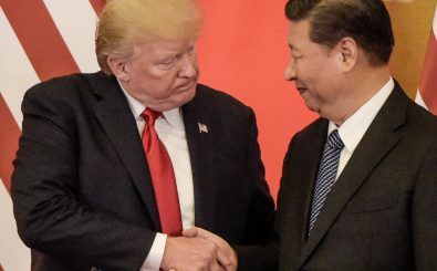 Donald Trump und der chinesische Präsident Xi Jinping im vergangenen November bei einem Treffen in Peking. 