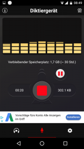 Audioaufnahme per Smartphone