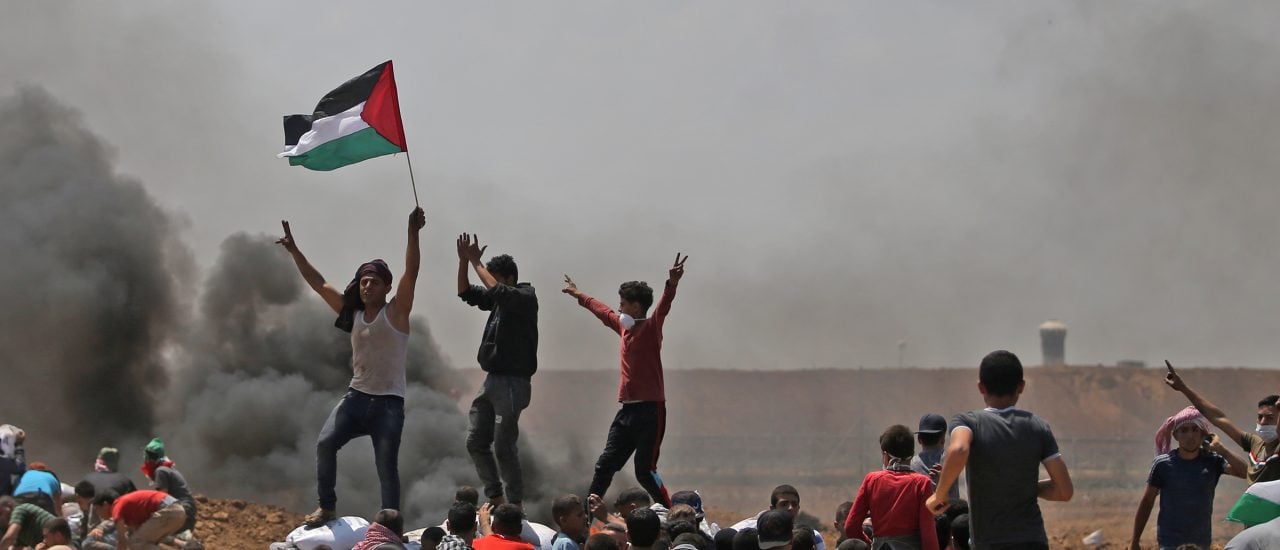 Palästinenser protestieren gegen die Eröffnung der US-Botschaft. Foto: Mohammed Abed | AFP