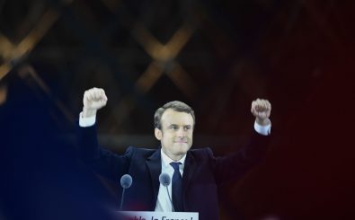 Macron gibt sich bei seiner Siegesrede entschlossen. Wie sieht es ein Jahr später aus? Foto:  Eric Feferberg | AFP