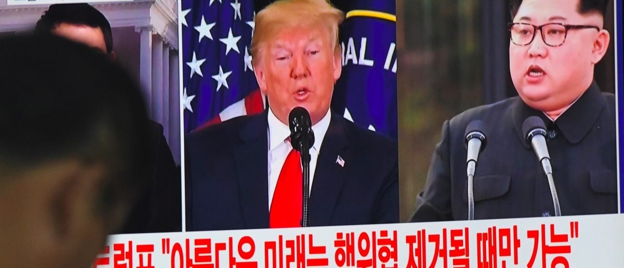 Näher als auf diesem Bild kommen sich Donald Trump und Kim Jong Un wohl so schnell nicht mehr. Foto: Jung Yeon-je | AFP