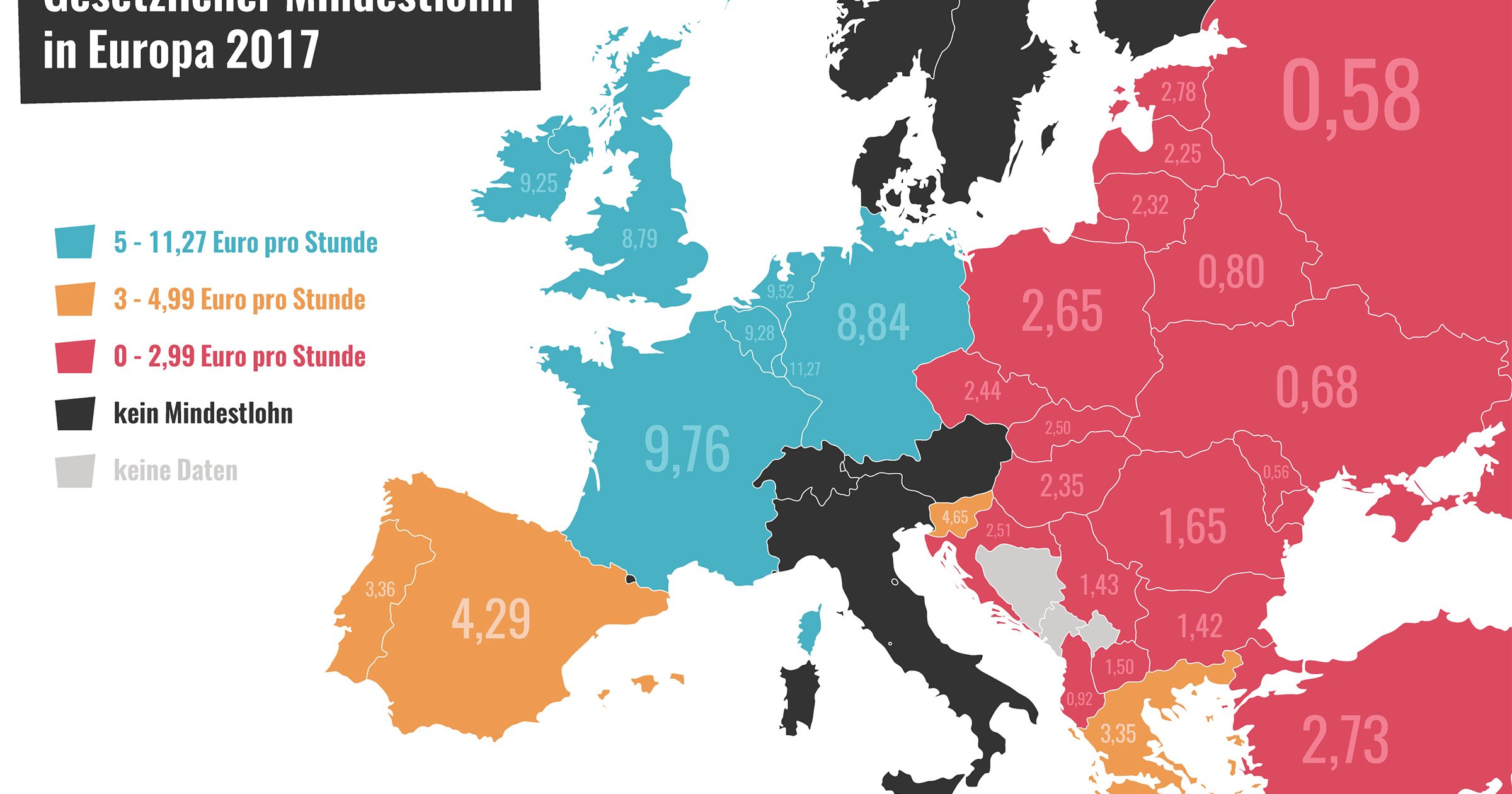 Karte Der Woche Mindestlohn In Europa Wo Gibt S Hier 11 Euro Detektor Fm Das Podcast Radio