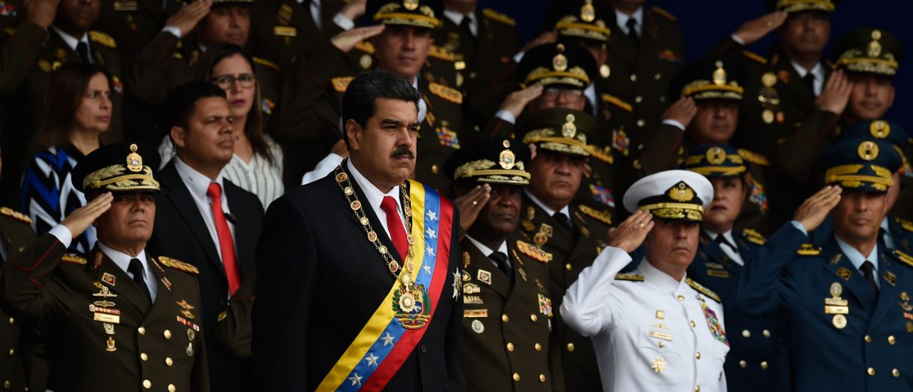 Venezuelas Präsident Maduro kurz vor dem mutmaßlichen Attentatsversuch. Foto: Juan Barreto | AFP