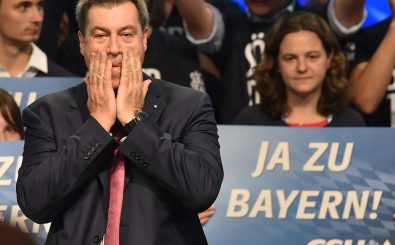Söder bangt um die absolute Mehrheit für die CSU in Bayern. Foto: Christof Stache | AFP