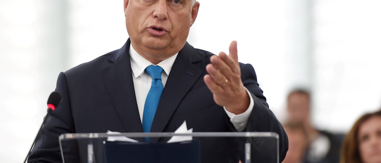 Viktor Orbán hat das Verfahren im Vorfeld als „Angriff auf die ungarische Ehre“ bezeichnet. Foto: Frederick Florin | AFP