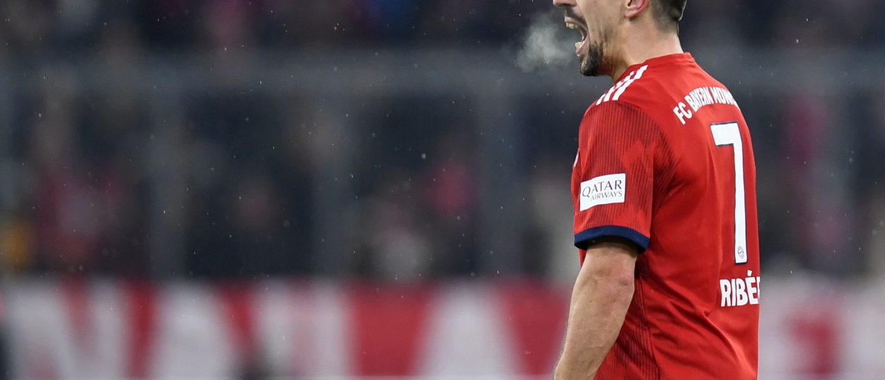 Franck Ribery von Bayern München sorgt mit seinem Temperament wieder einmal für Schlagzeilen. Foto: Christof Stache | AFP