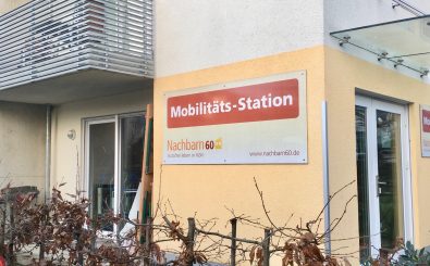 Die Mobilitätsstation direkt ein Eingang zur autofreien Siedlung. Foto: Rabea Schloz / detektor.fm