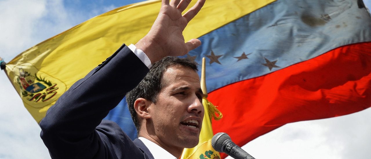 Nach landesweiten Protesten gegen die Regierung in Venezuela hat sich der Oppositionsführer Juan Guaidó selbst zum Übergangspräsidenten ernannt. Foto: Federico PARRA | AFP