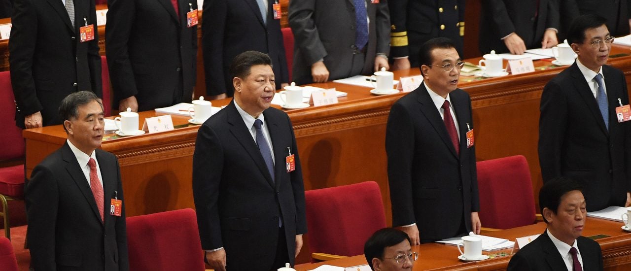 Heute hat der Nationale Volkskongress in China begonnen. Großes Thema ist das niedrige Wirtschaftswachstum. Foto: Greg Baker | AFP