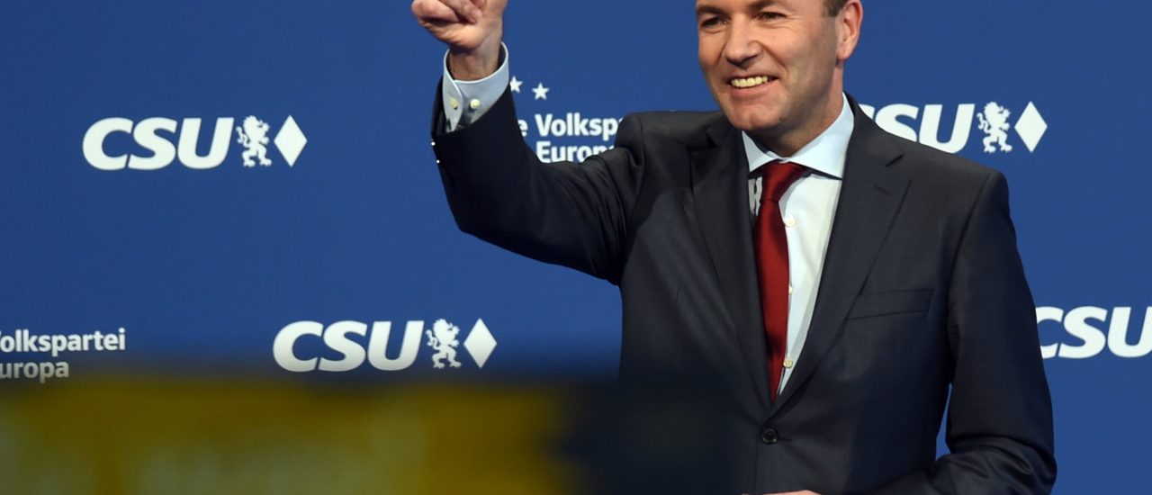Manfred Weber (CSU) kandidiert als Spitzenkandidat für die Europäische Volkspartei. Er möchte EU-Kommissionspräsident werden. Foto: Christof Stache | AFP