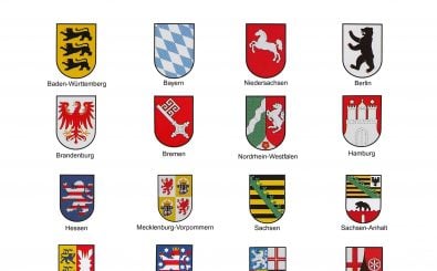 Die Wappen aller Bundesländer. Foto:  yuri4u80 / shutterstock.com