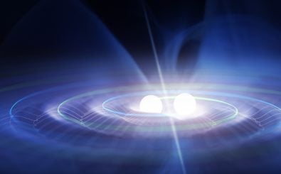Bei der Kollision zweier schwarzer Löcher entstehen Gravitationswellen, die die Raumzeit krümmen. Foto: Andrey VP | shutterstock