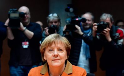 Angela Merkel kurz vor ihrer Anhörung im NSA-Untersuchungsausschuss. Foto: John MACDOUGALL | AFP