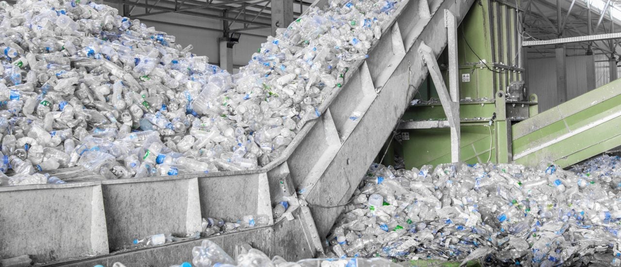 PET-Recyclinganlage: Plastikflaschen auf dem Weg zum Recycling. Foto: Alba alioth | shutterstock.com