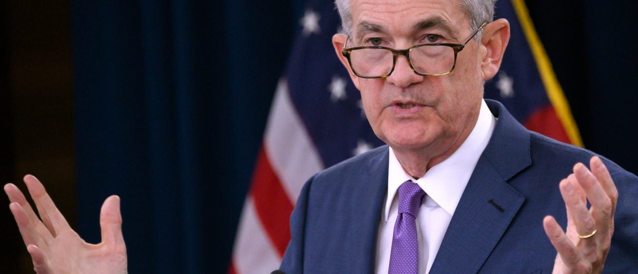 Fed-Chef Jerome Powell hat am Mittwoch die Leitzinssenkung bekannt gegeben. Foto: Andrew Caballero Reynolds | AFP
