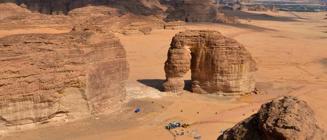 Eines der Highlights der Landschaft Saudi-Arabiens: der „Elephant Rock“ in der Ula-Wüste im Nordwesten des Landes. Foto: | Fayez Nureldine | AFP