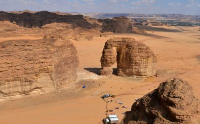 Eines der Highlights der Landschaft Saudi-Arabiens: der „Elephant Rock“ in der Ula-Wüste im Nordwesten des Landes. Foto: | Fayez Nureldine | AFP