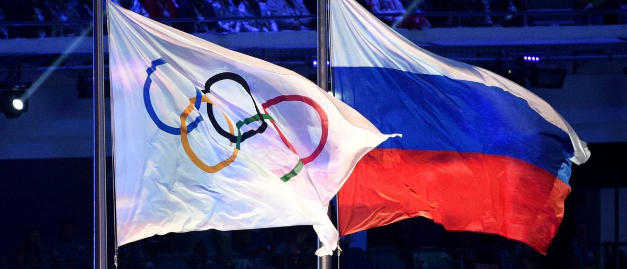 Die russische Flagge wird in den nächsten vier Jahren nicht bei Olympischen Spielen wehen. Foto: Andrej Isakovic | AFP