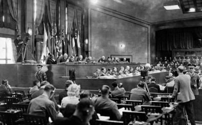 Foto der Nürnberger Prozesse, 1946. Foto: Stringer / AFP