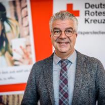 Stephan David Küpper, Pressesprecher des Zentrums für Transfusionsmedizin Ratingen-Breitscheid, Deutsches Rotes Kreuz