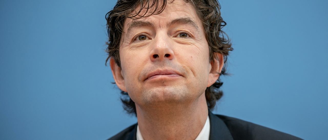 German virologist and Director of the Institute for Virology at Berlin’s Charite University Hospital Christian Drosten speaks during a news conference in Berlin, Germany, on January 22, 2021, amid the novel coronavirus (Covid-19) pandemic. (Photo by Michael Kappeler / POOL / AFP)