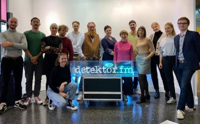 Das Team auf der Frankfurter Buchmesse 2021. Bild: detektor.fm