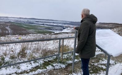 Zehn Jahre hat der Bergmann Torsten Wenke den Tagebau „Vereinigtes Schleenhain“ geleitet. Durch den Kohleausstieg gibt es für ihn keine Arbeit mehr. Foto: Joana Voss 