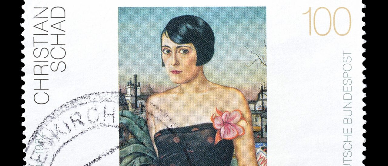 Das Gemälde „Maika“ (1929)von Christian Schad auf einer Briefmarke. Foto: ilapinto / Shutterstock 