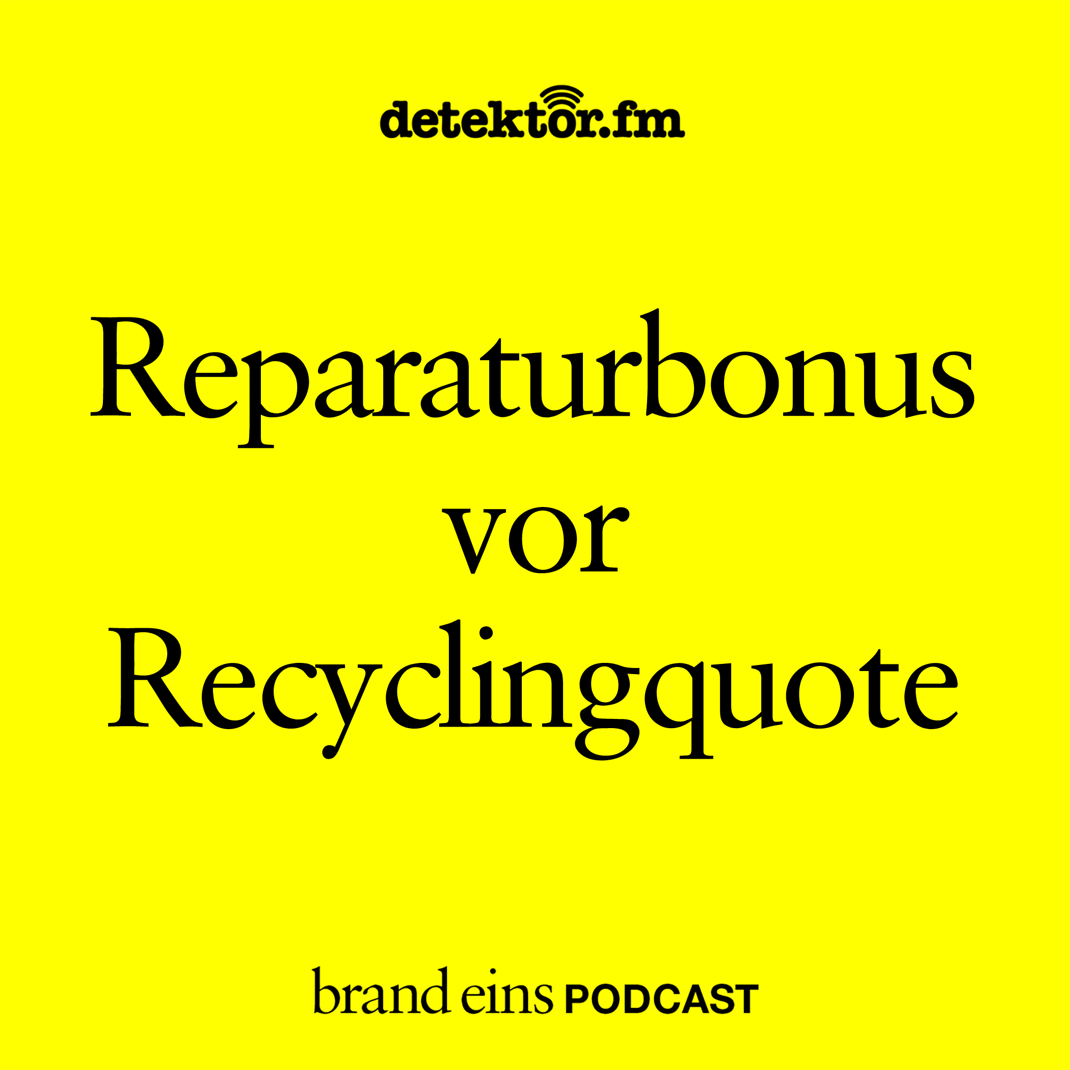 Reparaturbonus vor Recyclingquote