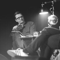 Christian Bollert und Ulf Buermeyer beim detektor.fm-Livepodcast. Foto: Ina Lebedjew / detektor.fm